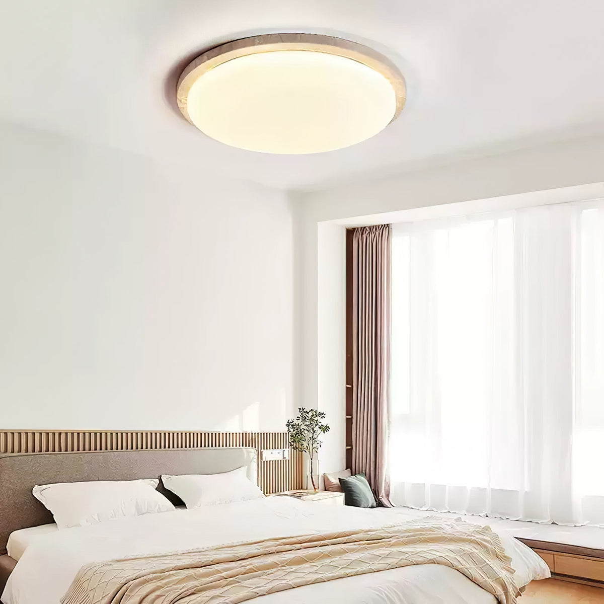 Tavisella gladde rand travertin plafondlamp