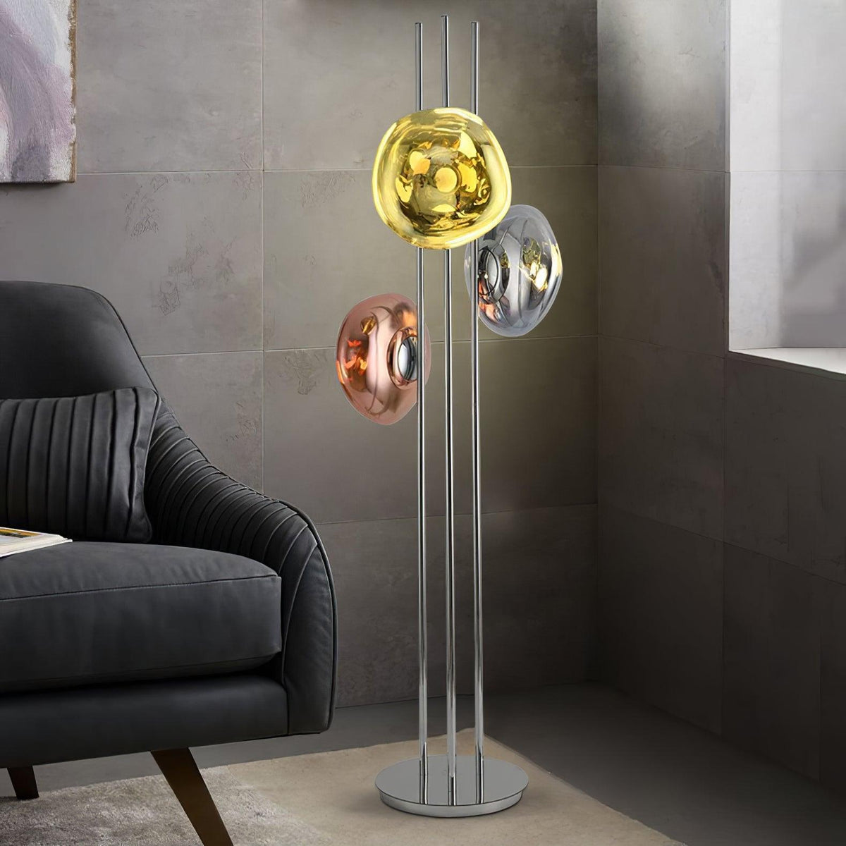 Gevara moderne vloerlamp in chroom