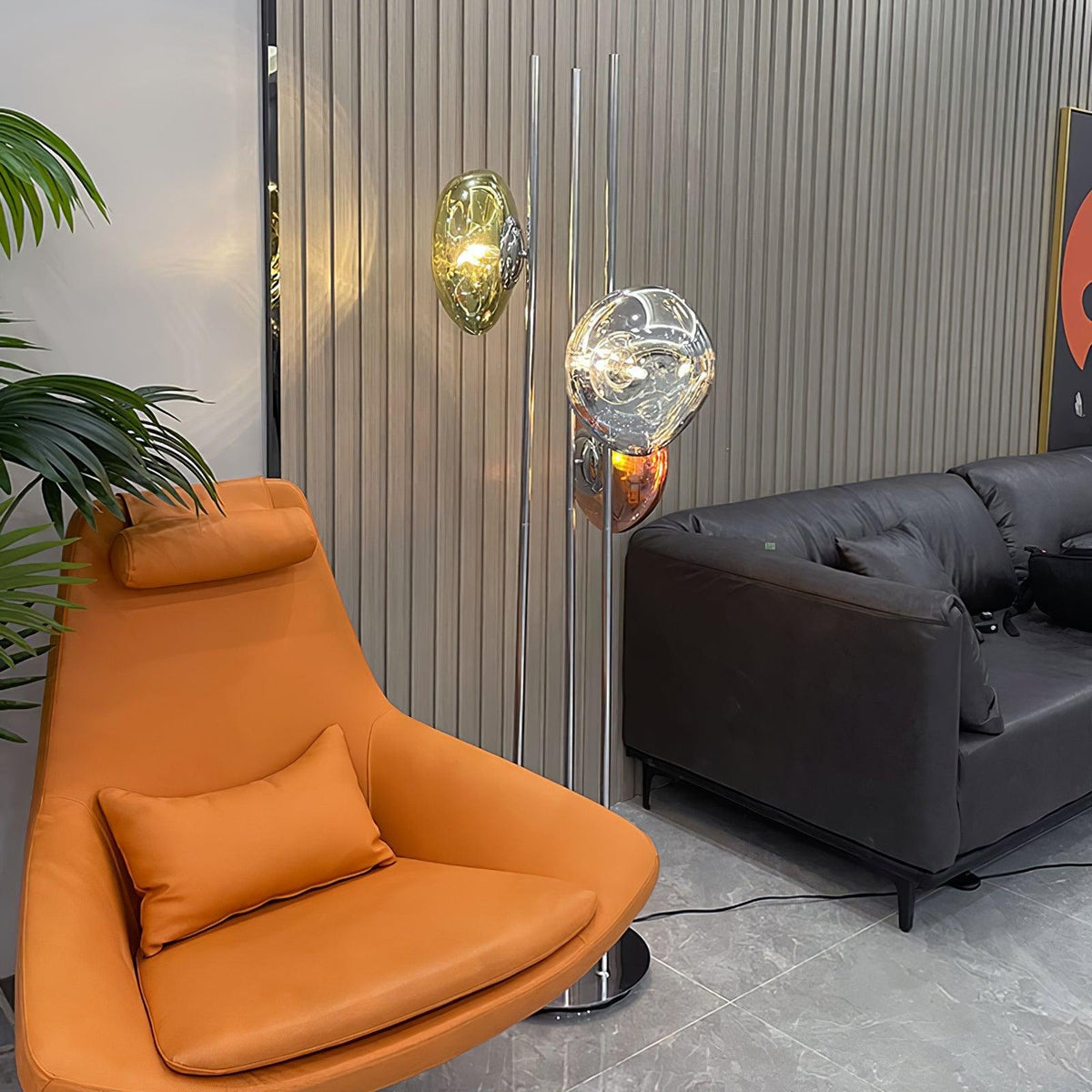 Gevara moderne vloerlamp in chroom