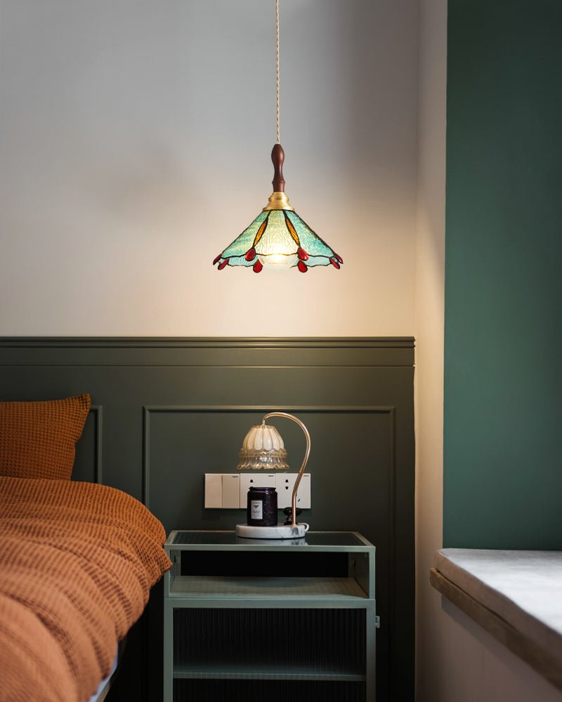 Floraner hanglamp van messing en glas