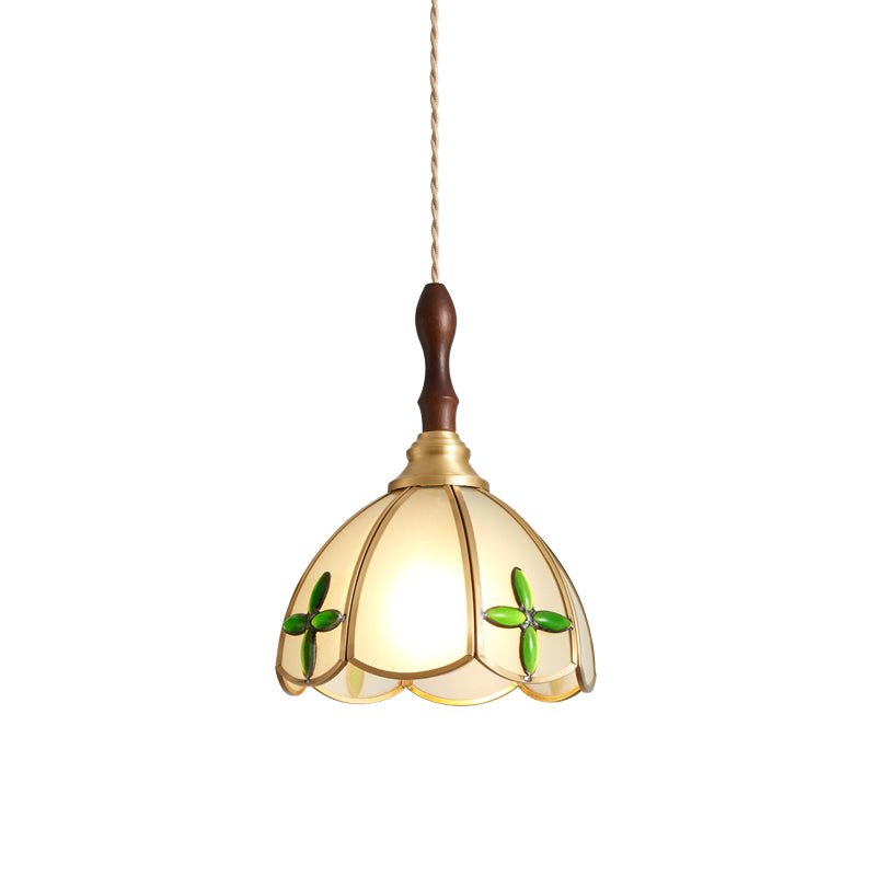 Floraner hanglamp van messing en glas