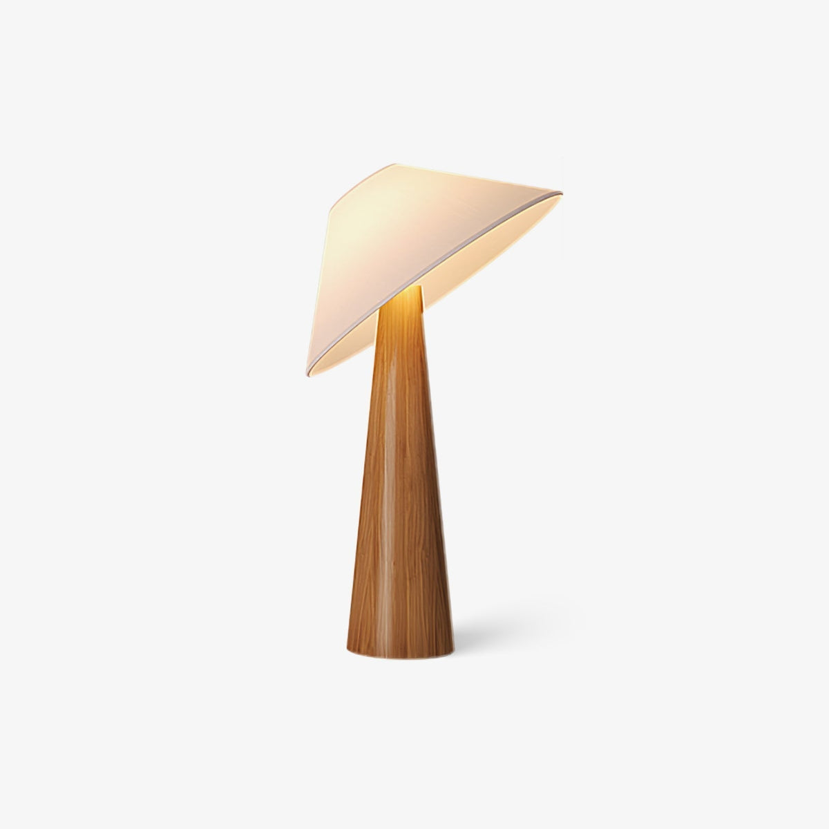 Vosile sculpturale tafellamp van hout