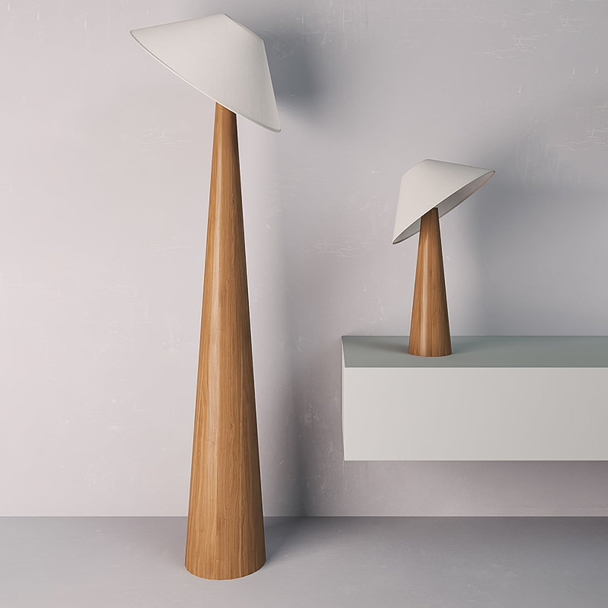 Vosile sculpturale tafellamp van hout