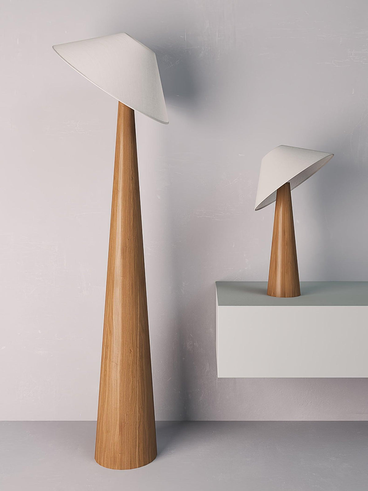 Vosile sculpturale tafellamp van hout