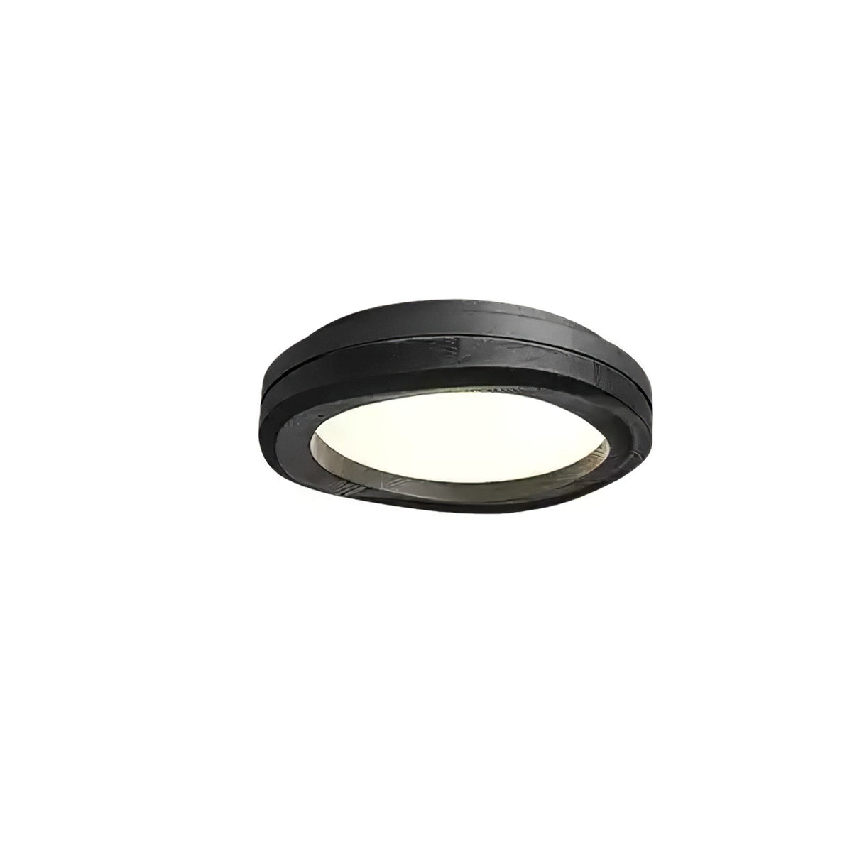 Artalis walnoothout vlakke plafondlamp