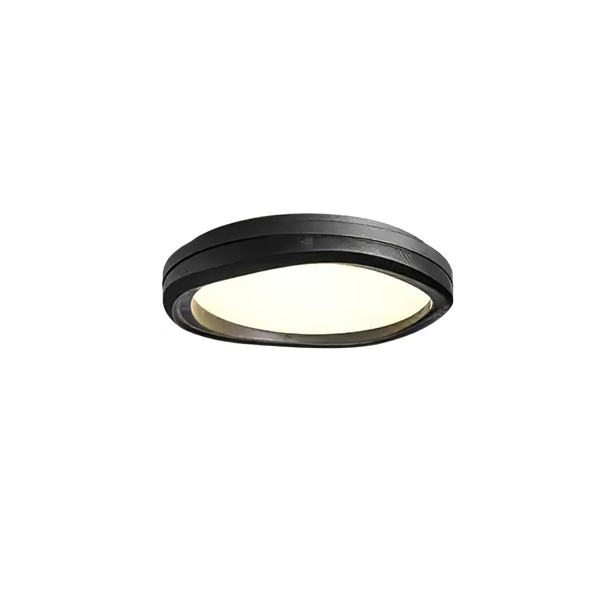 Artalis walnoothout vlakke plafondlamp