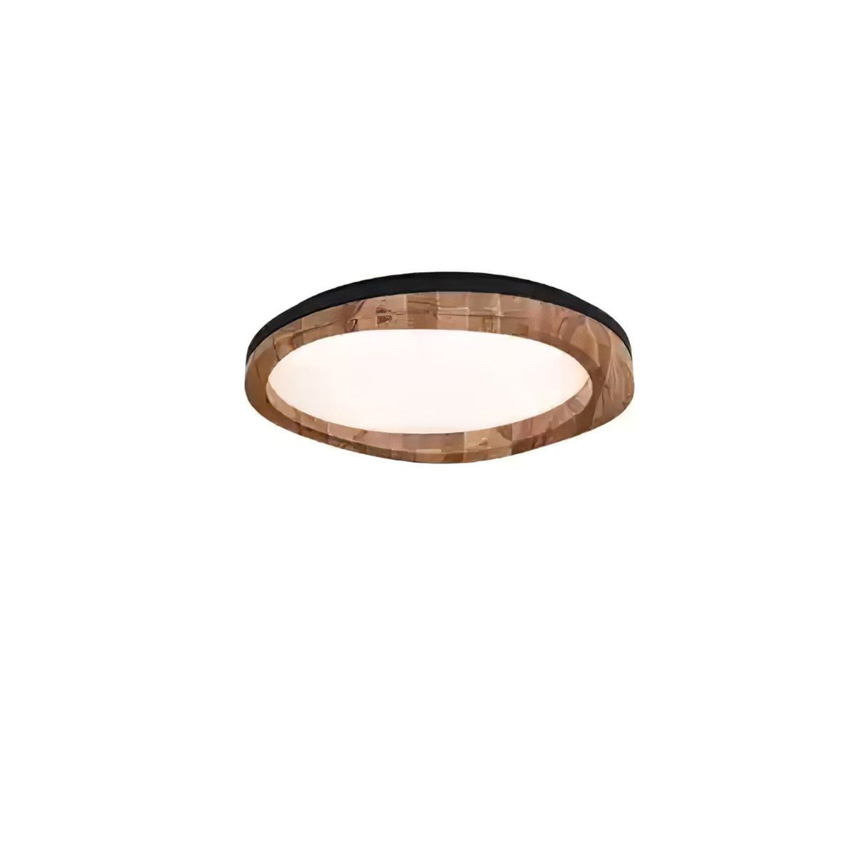 Artalis walnoothout vlakke plafondlamp
