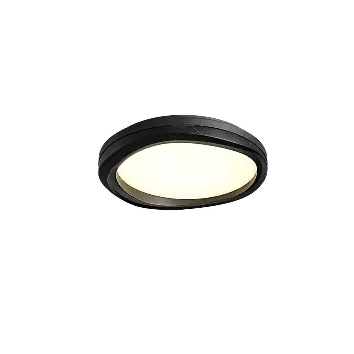 Artalis walnoothout vlakke plafondlamp