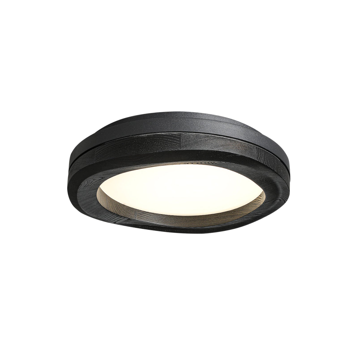 Artalis walnoothout vlakke plafondlamp