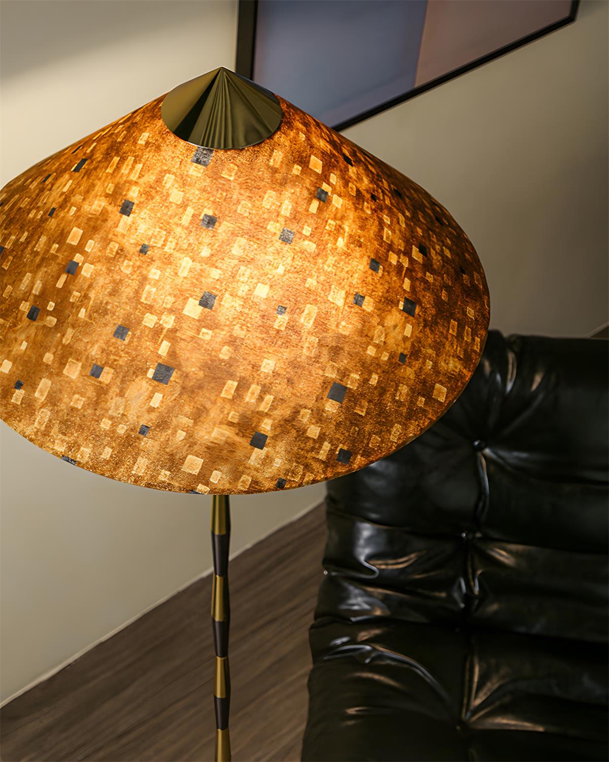 Burlwood vloerlamp