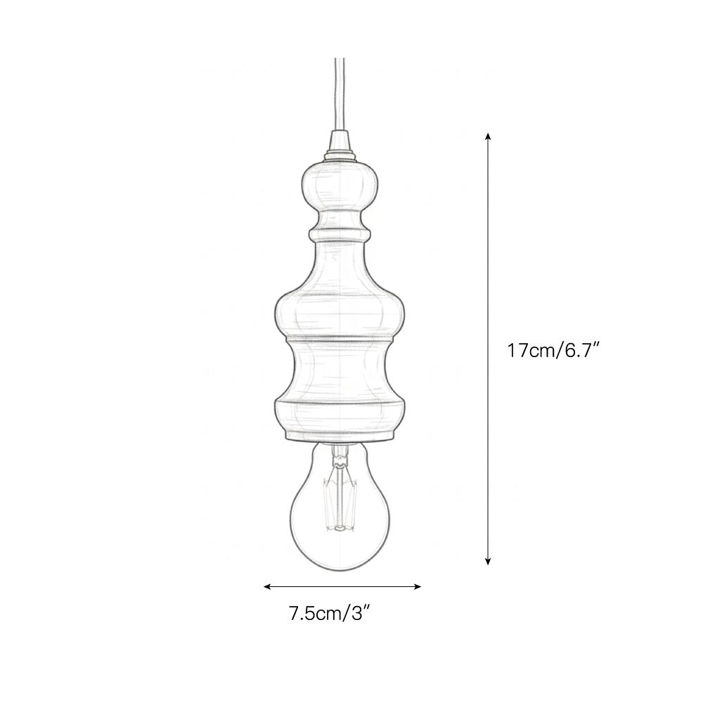 Vornel houten hanglamp met zwang