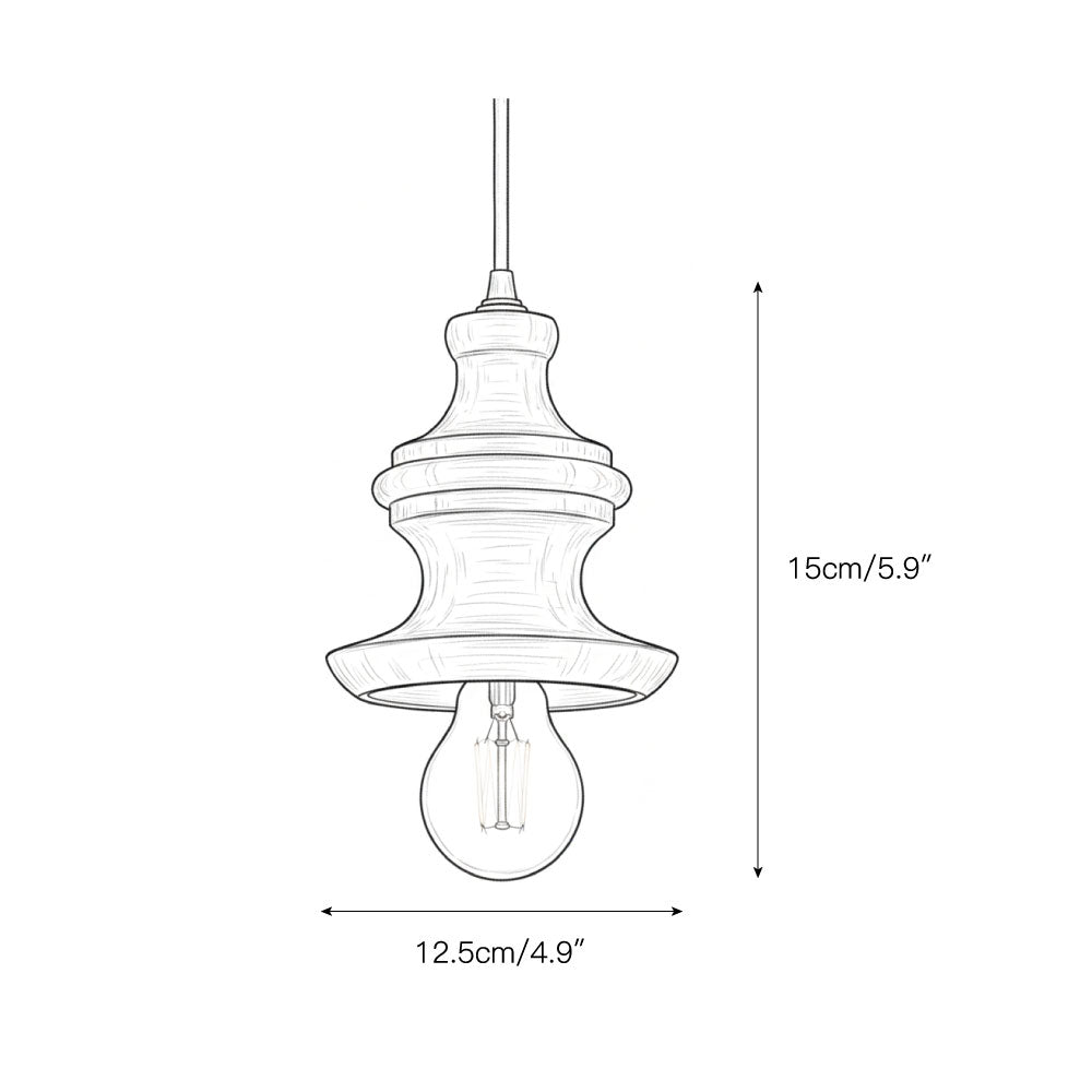 Vornel houten hanglamp met zwang