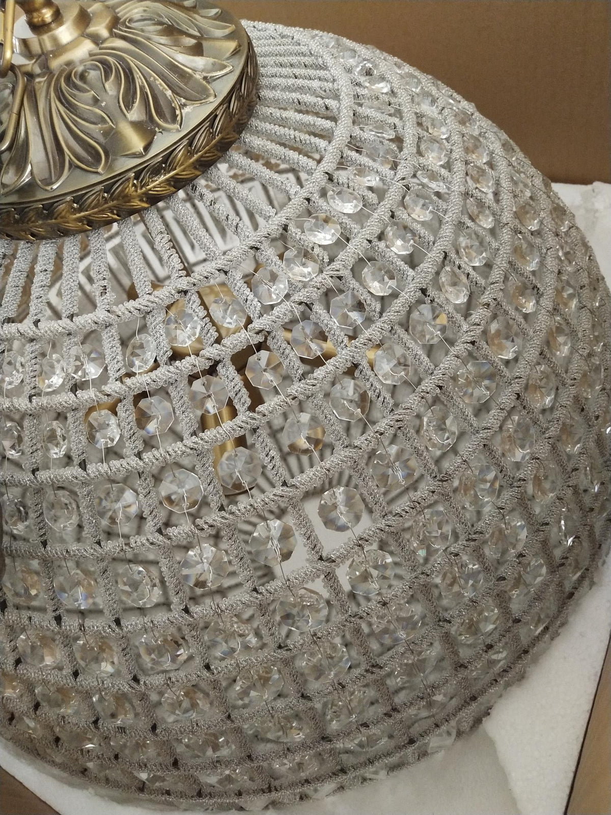 Elyinissa Kroonluchter Goud bollen Kristal Vintage