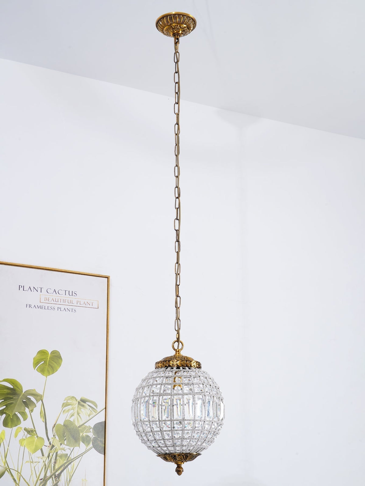 Elyinissa Kroonluchter Goud bollen Kristal Vintage