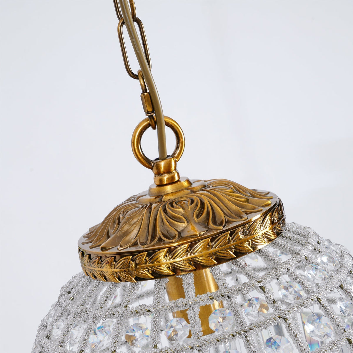 Elyinissa Kroonluchter Goud bollen Kristal Vintage