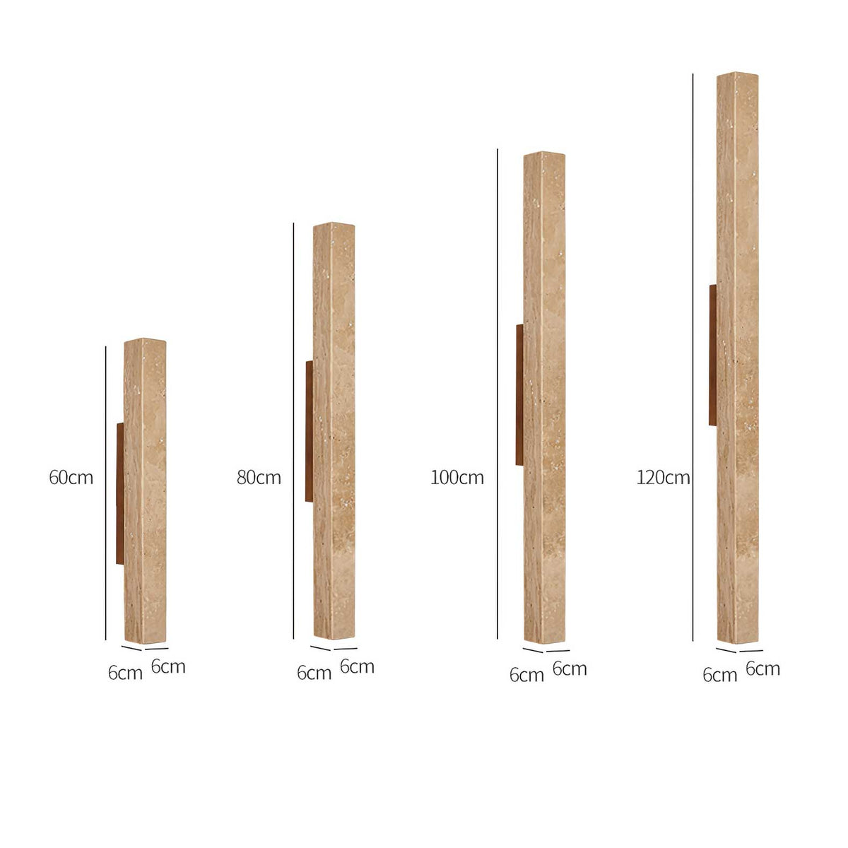 Noriira Minimalistische wandlamp van travertin