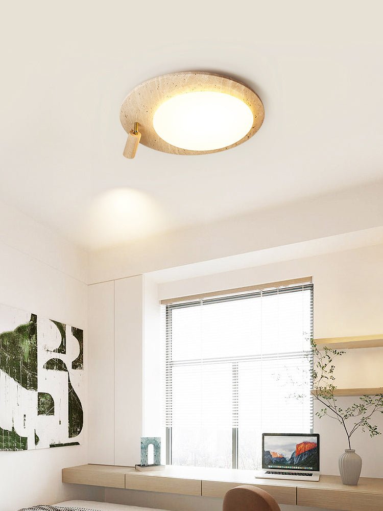 Nivorne travertin Ovale Knop plafondlamp