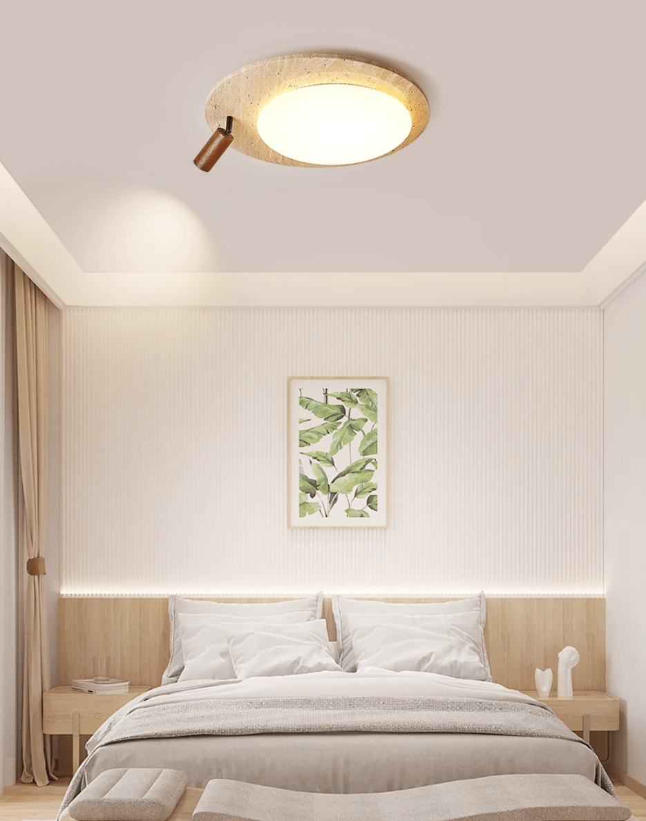Nivorne travertin Ovale Knop plafondlamp