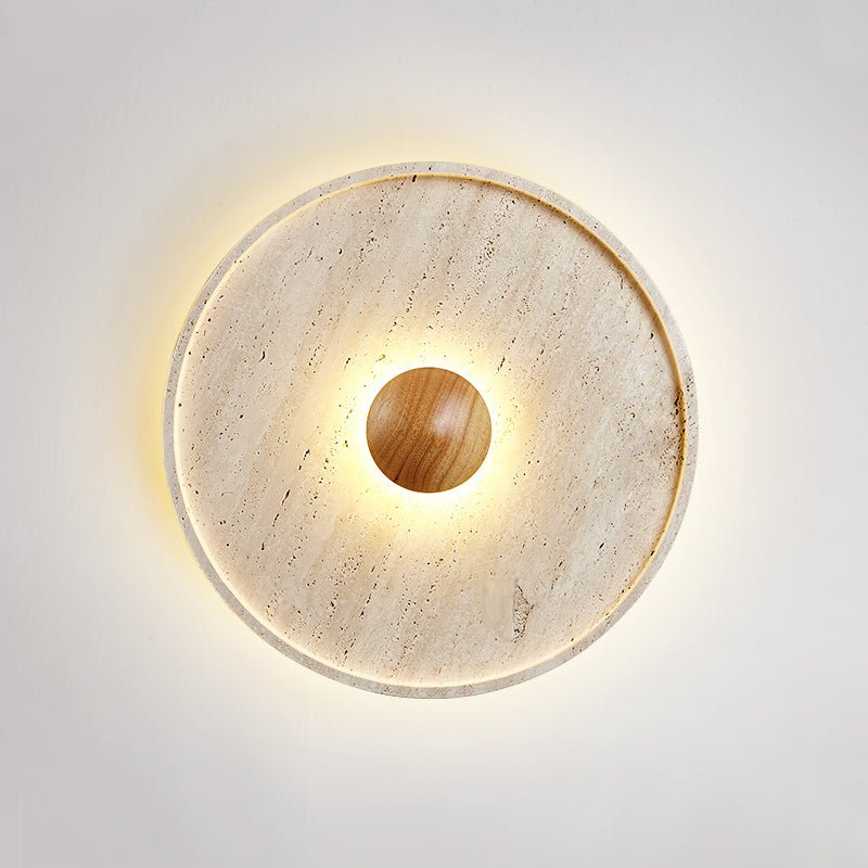 Gino Geel Travertin Halo Plafondlamp Wandlamp