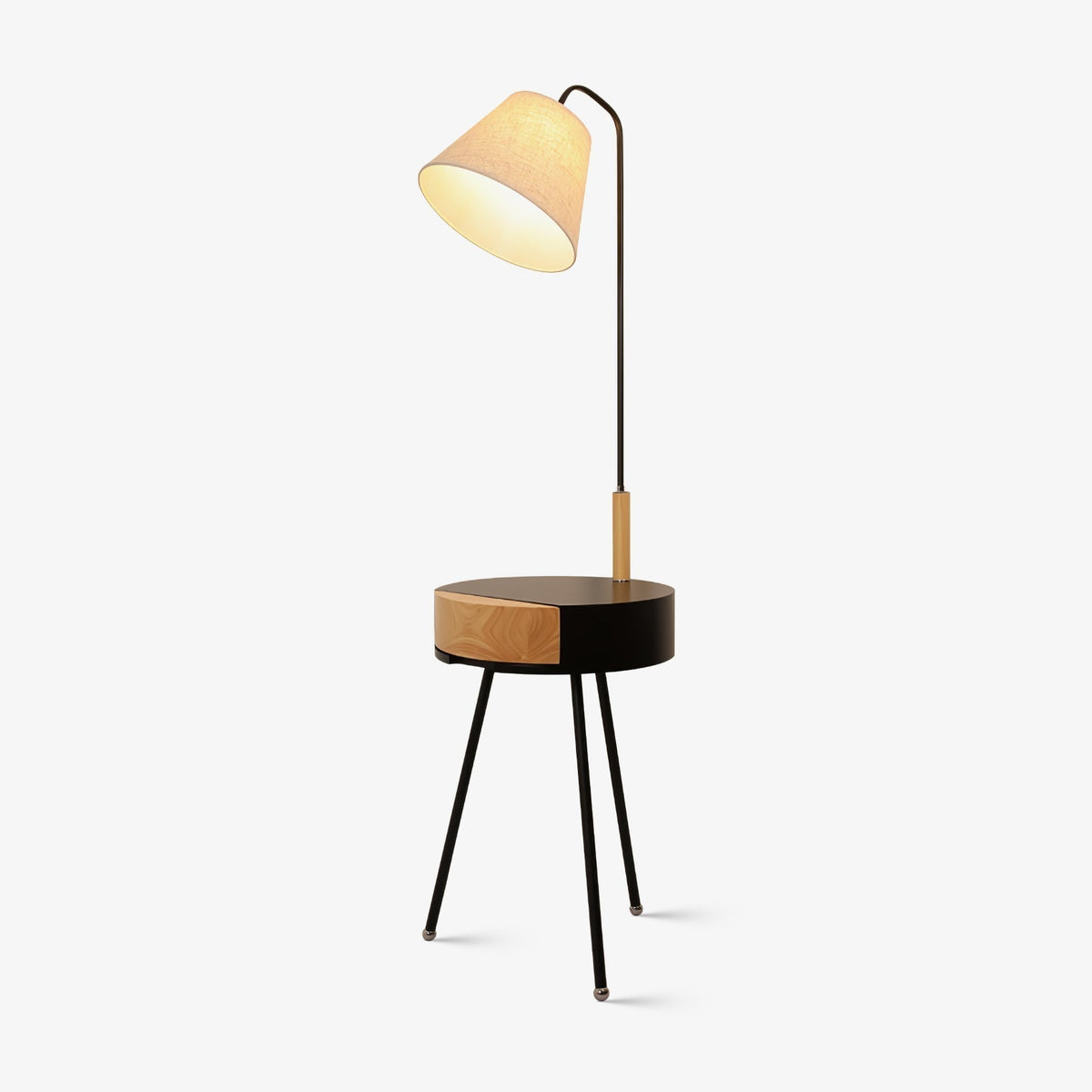 Lumo driepoot vloerlamp van linnen