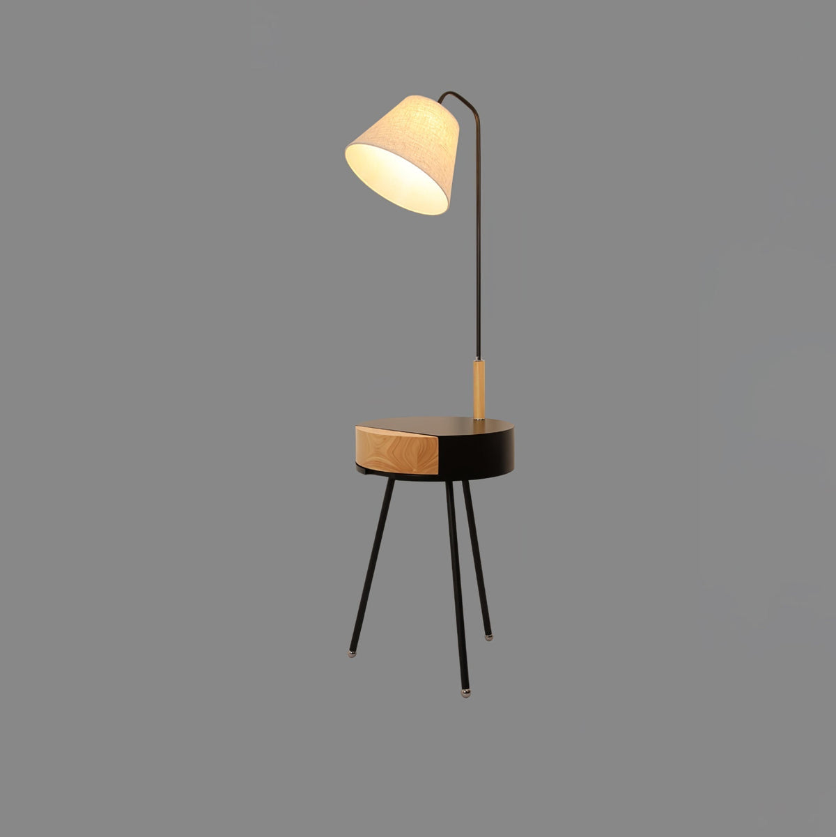 Lumo driepoot vloerlamp van linnen