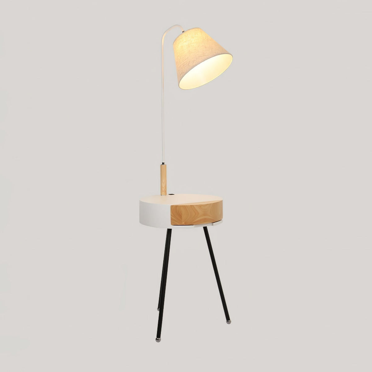 Lumo driepoot vloerlamp van linnen