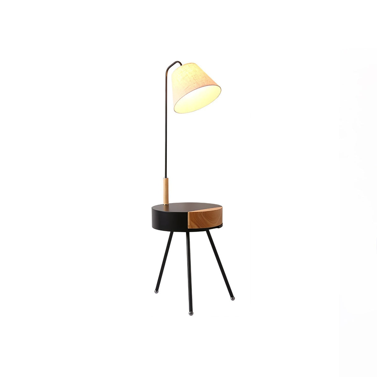 Lumo driepoot vloerlamp van linnen