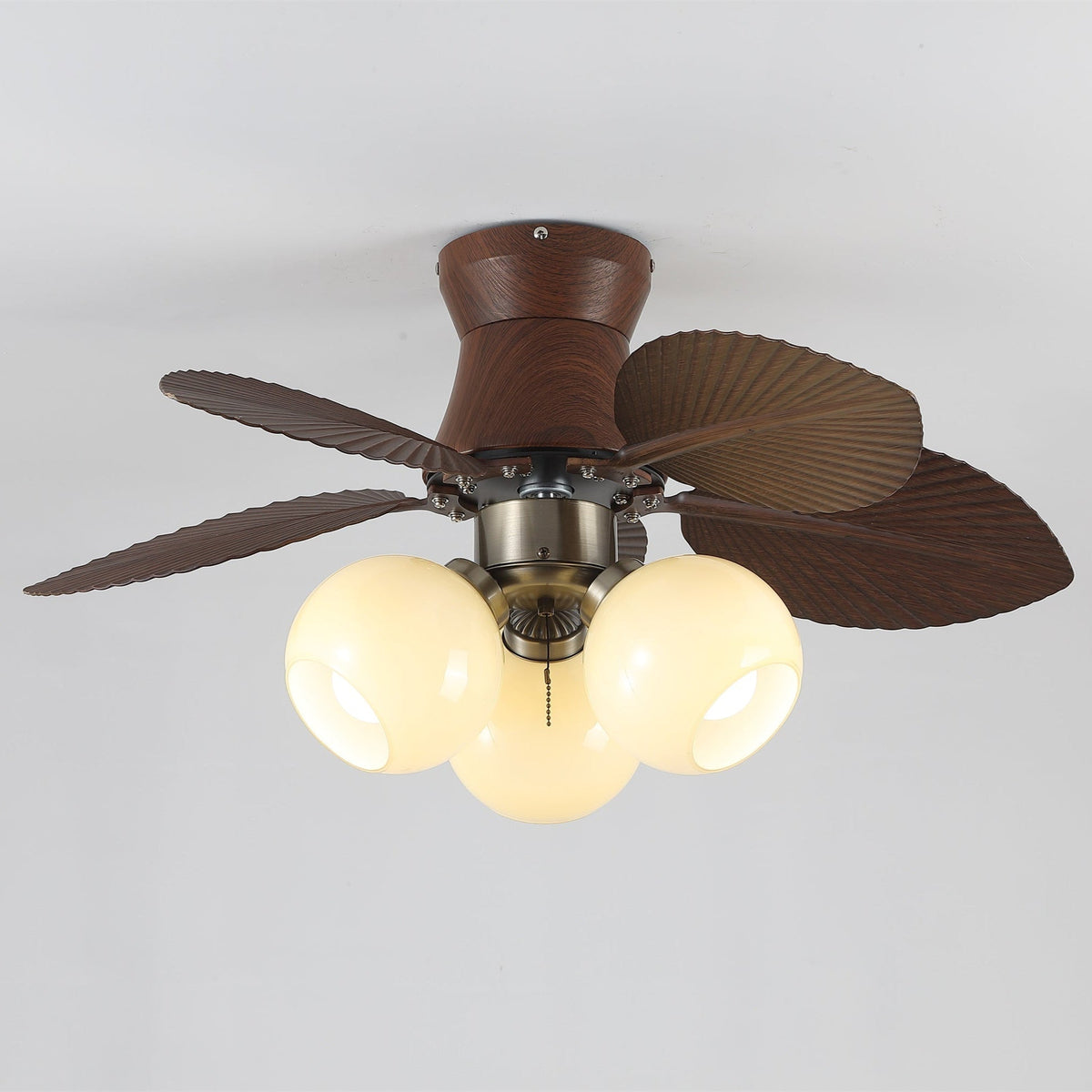 Walden plafondventilator met verlichting in walnootkleur