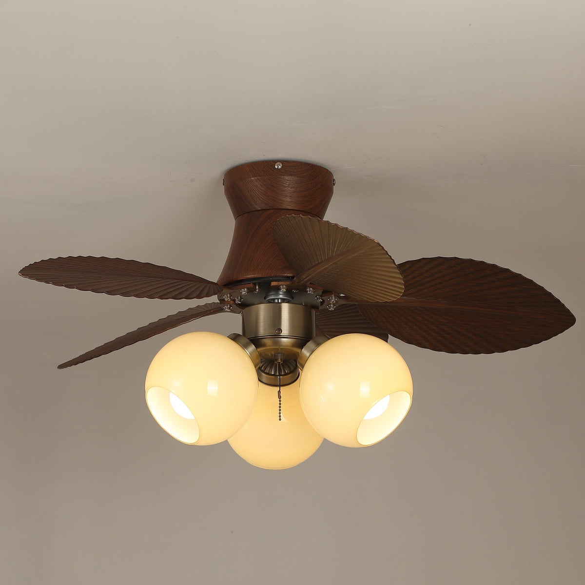 Walden plafondventilator met verlichting in walnootkleur