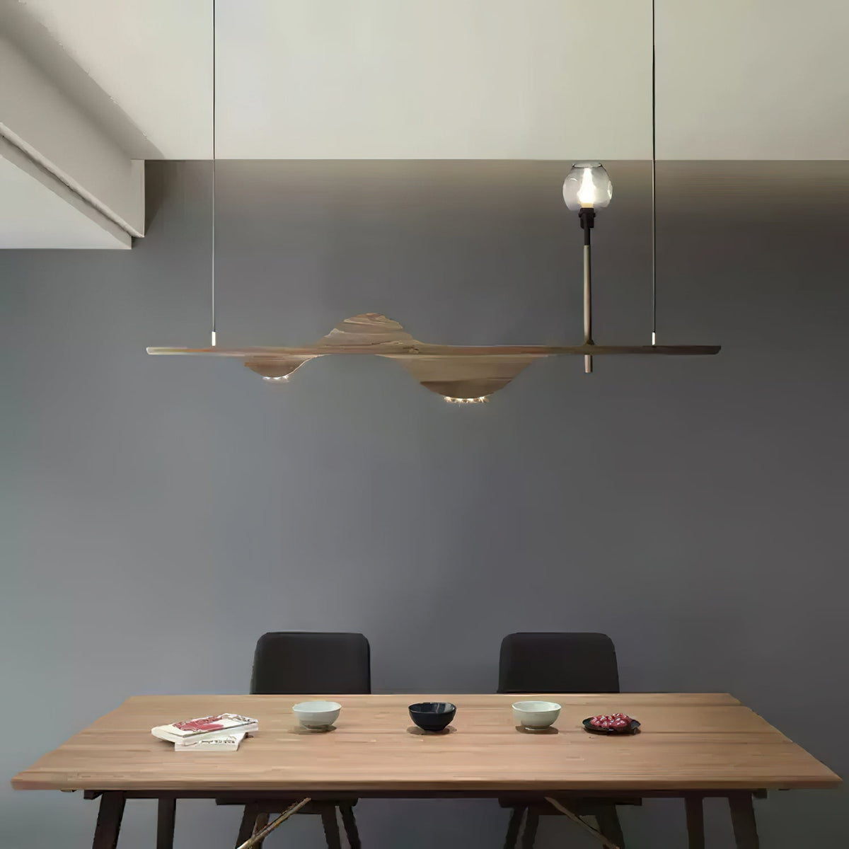 Cushais Wave hout hanglamp