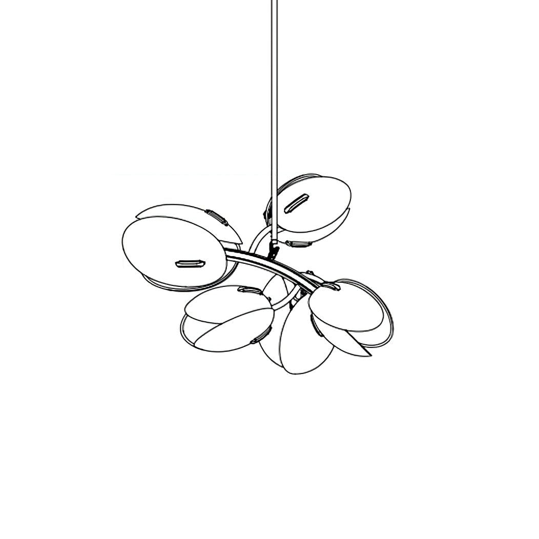 Blossom Moderne kroonluchter van glas