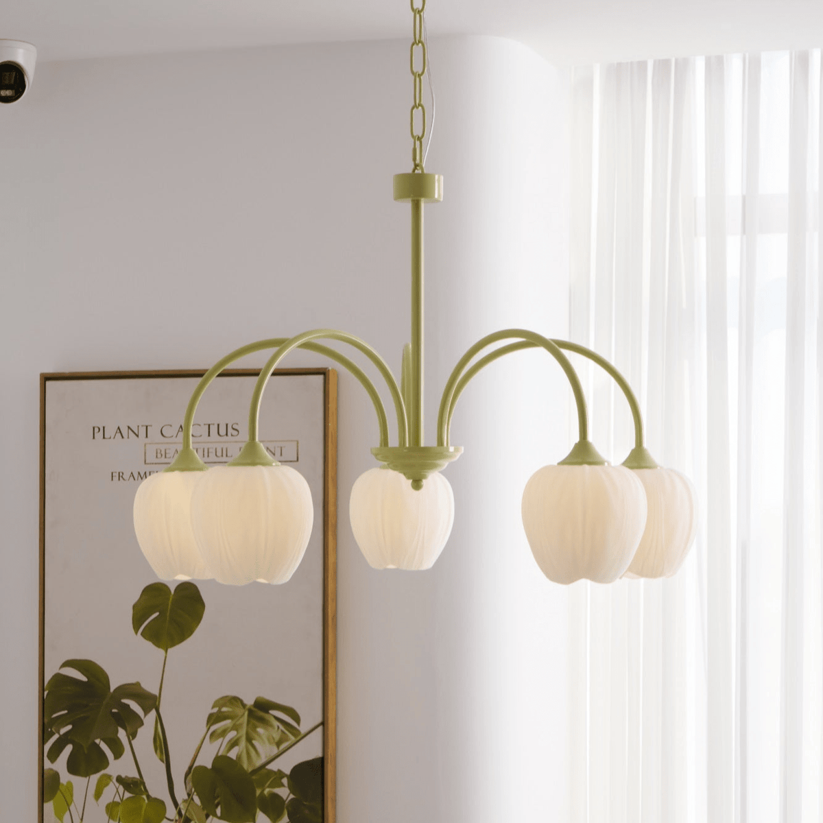 Eiraine kroonluchter Tulip Matcha glas