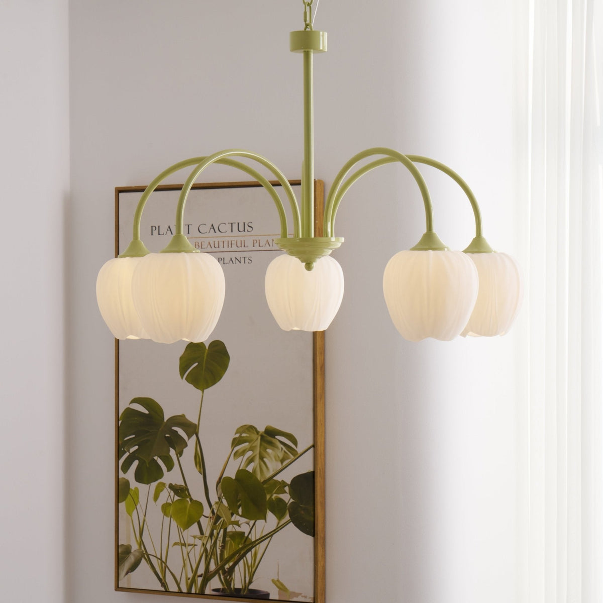 Eiraine kroonluchter Tulip Matcha glas