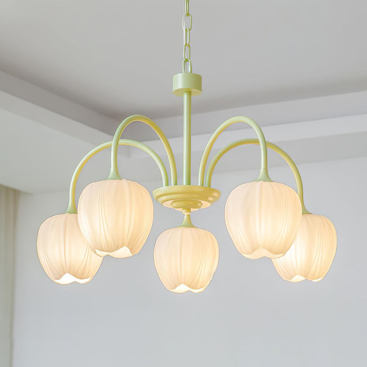 Eiraine kroonluchter Tulip Matcha glas