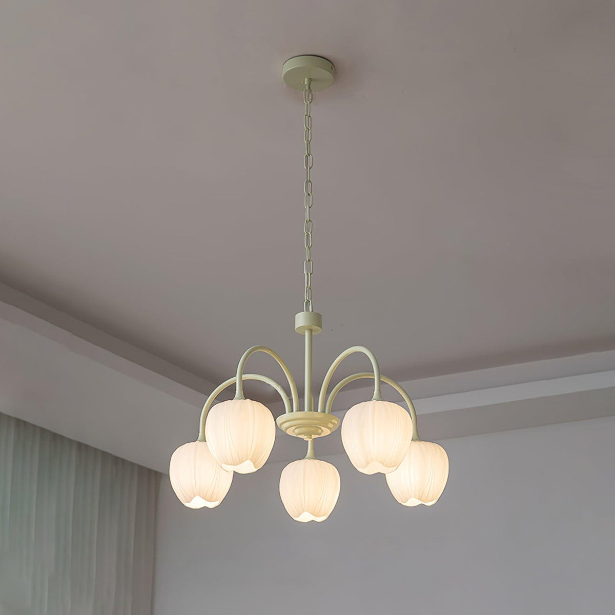 Eiraine kroonluchter Tulip Matcha glas
