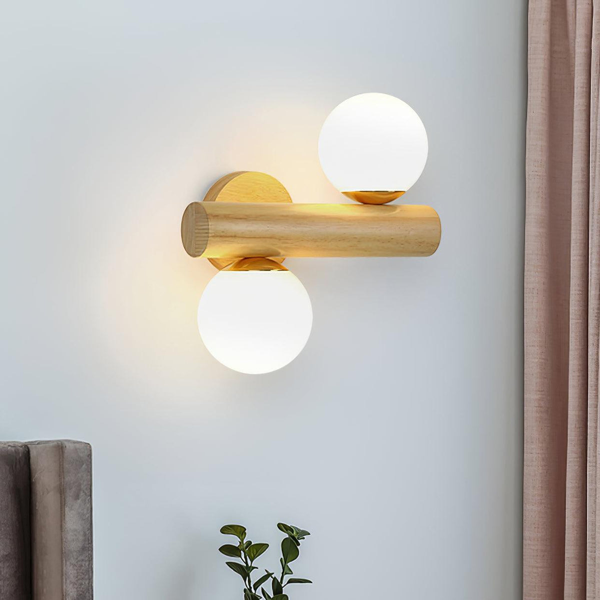 Fioran Hout Scandinavische wandlamp