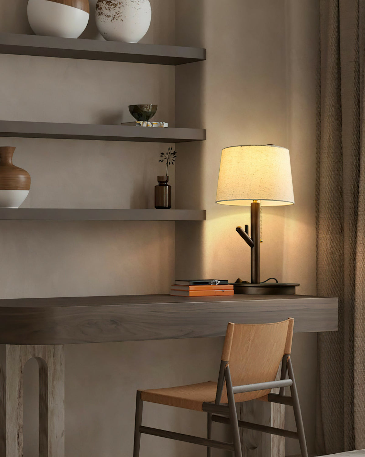 Branch Rustic Houten tafellamp