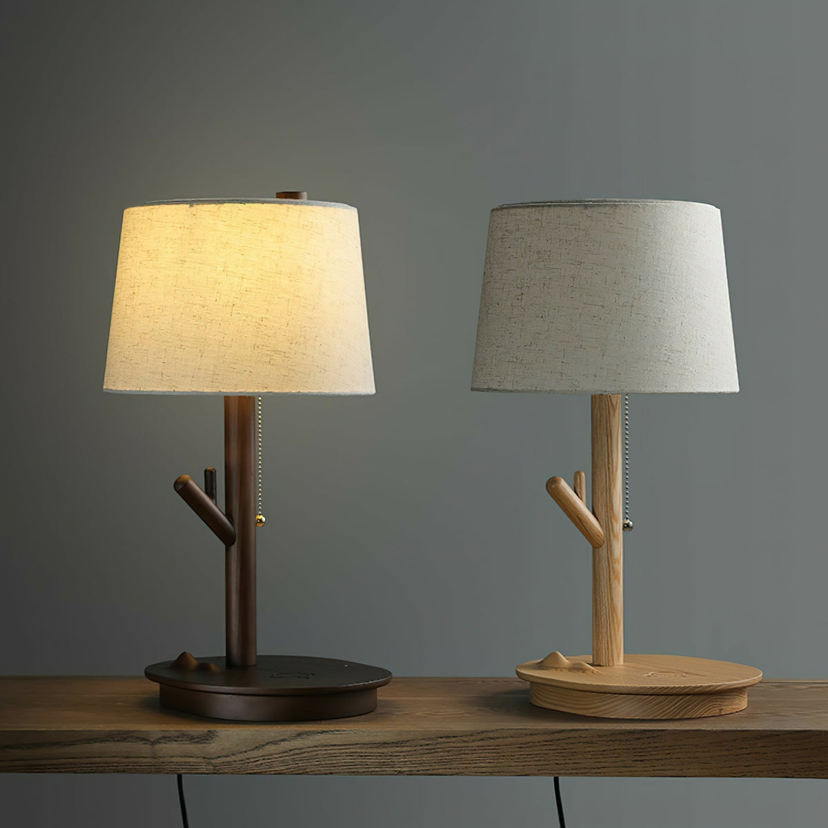 Branch Rustic Houten tafellamp
