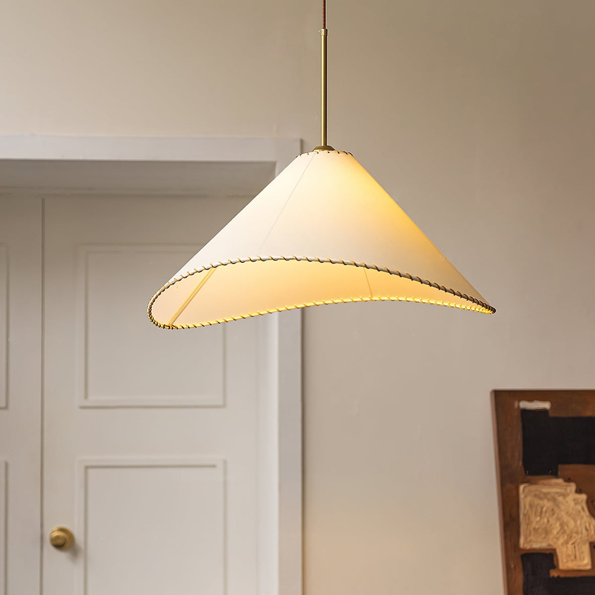 Aursoreth Nordic Twisted Shade stof hanglamp