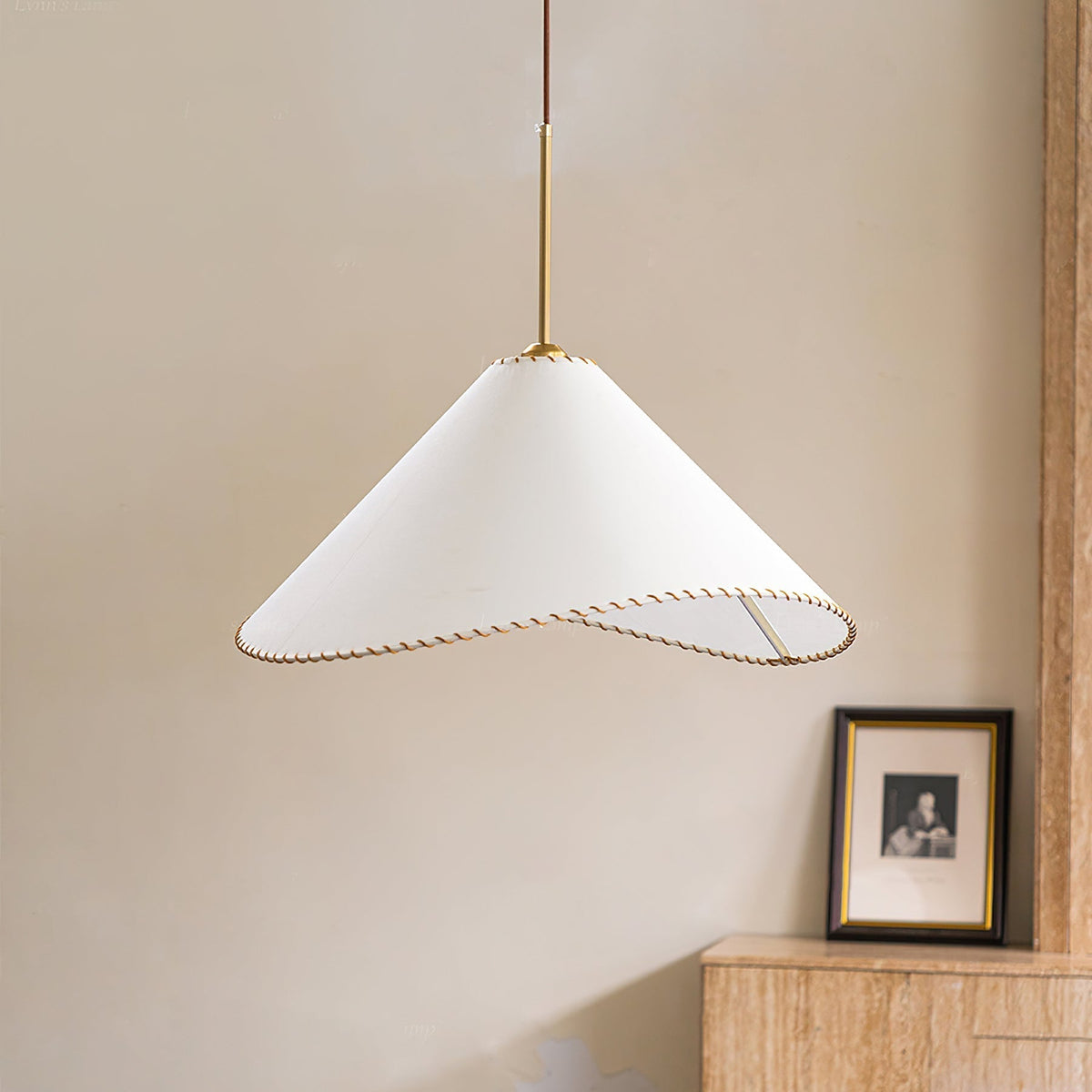 Aursoreth Nordic Twisted Shade stof hanglamp