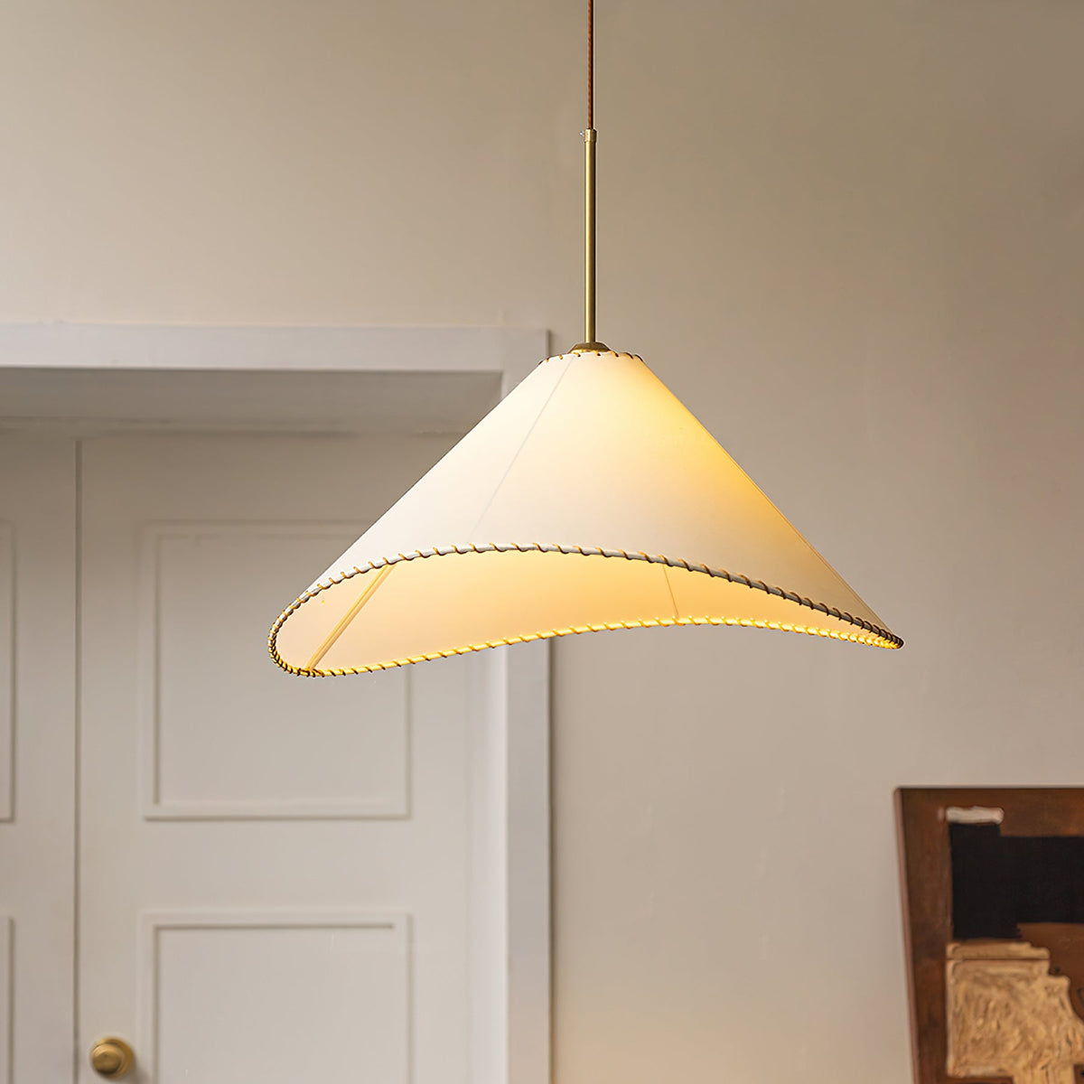 Aursoreth Nordic Twisted Shade stof hanglamp