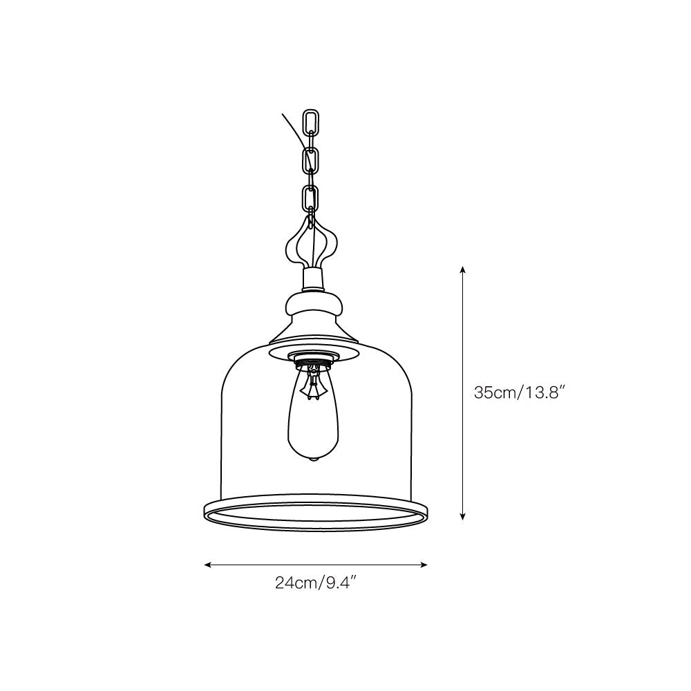 Celaniella Vintage elegantie hanglamp van glas