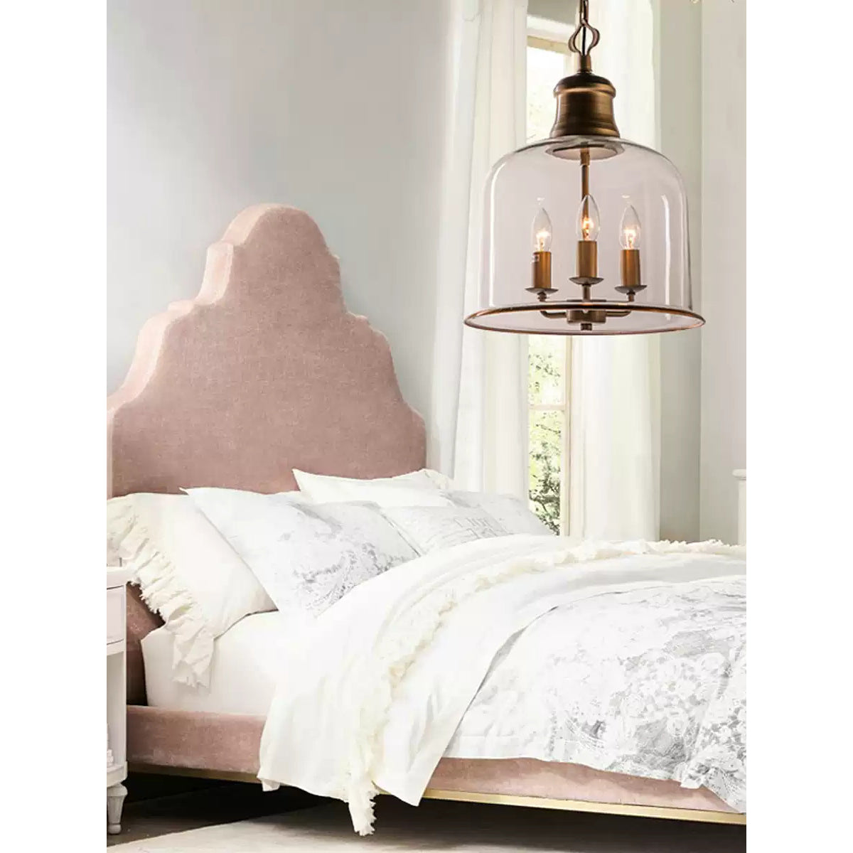 Celaniella Vintage elegantie hanglamp van glas