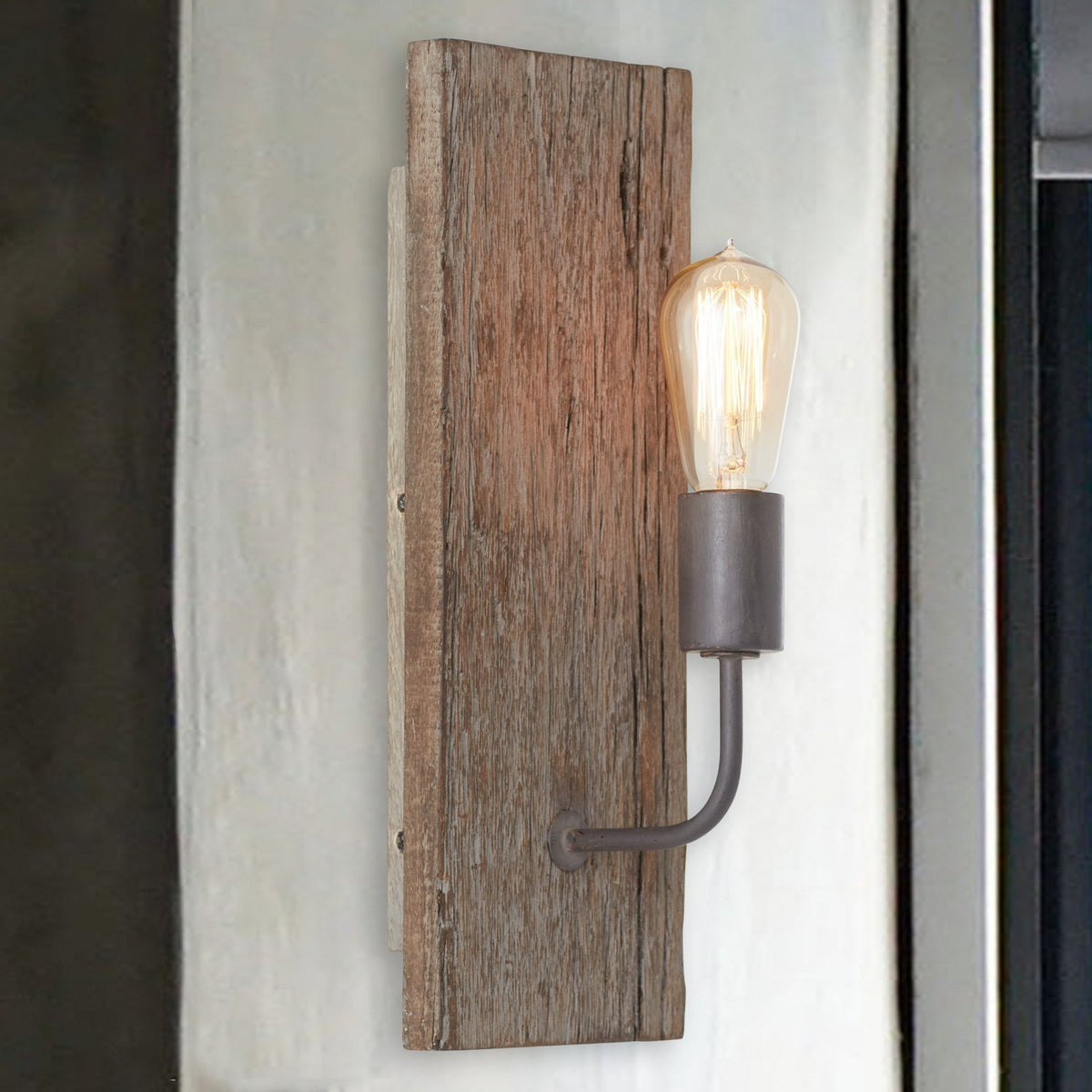 Aveneette wandlamp donker hout