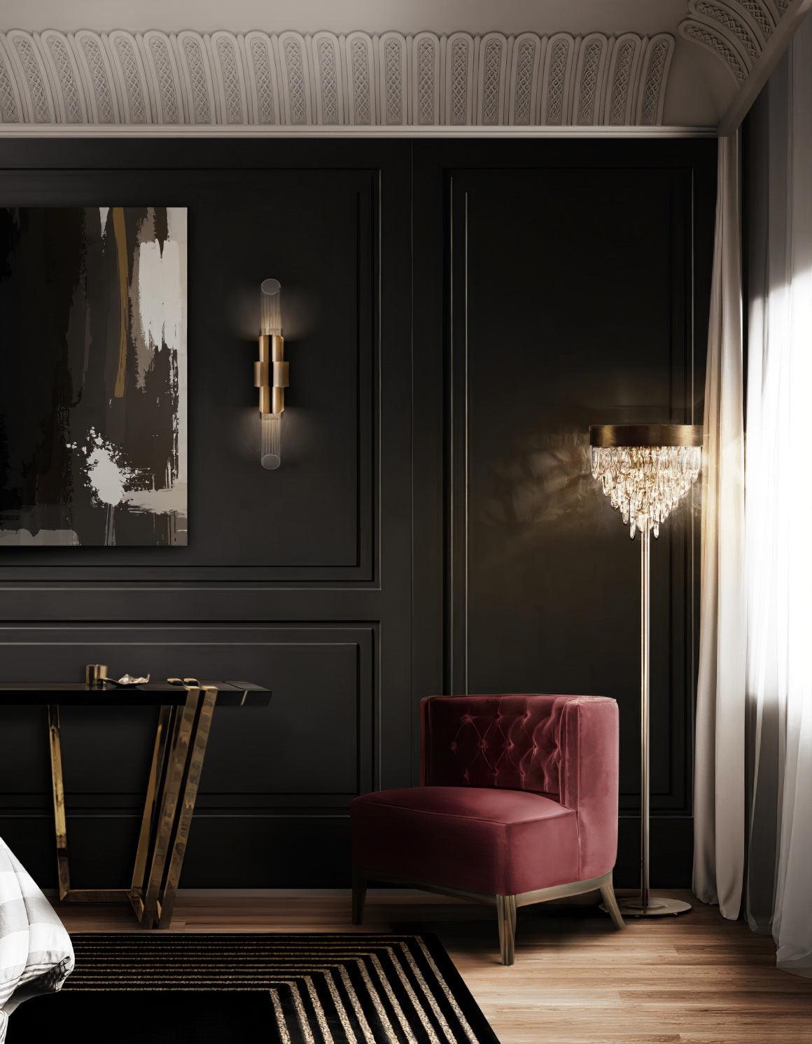 Seluise wandlamp Noordse kunst Klein Kristal Metaal