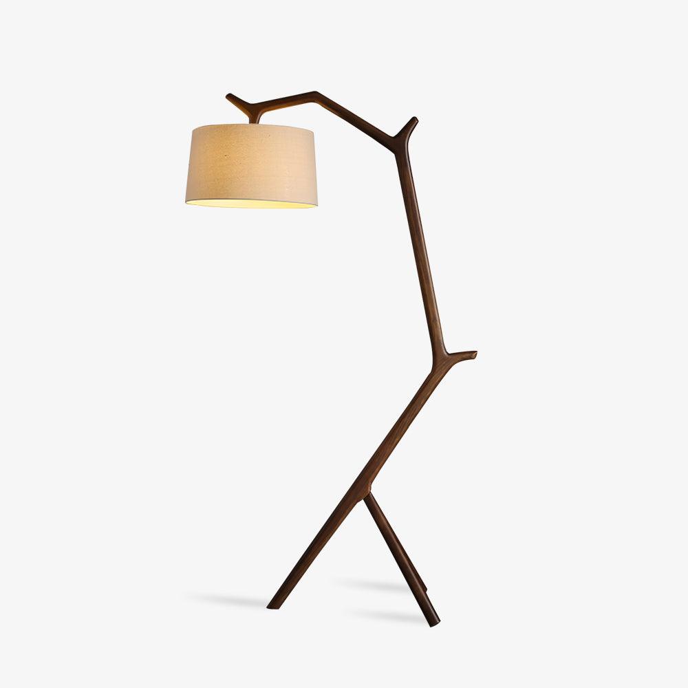 Ulmiril Rustic Houten vloerlamp
