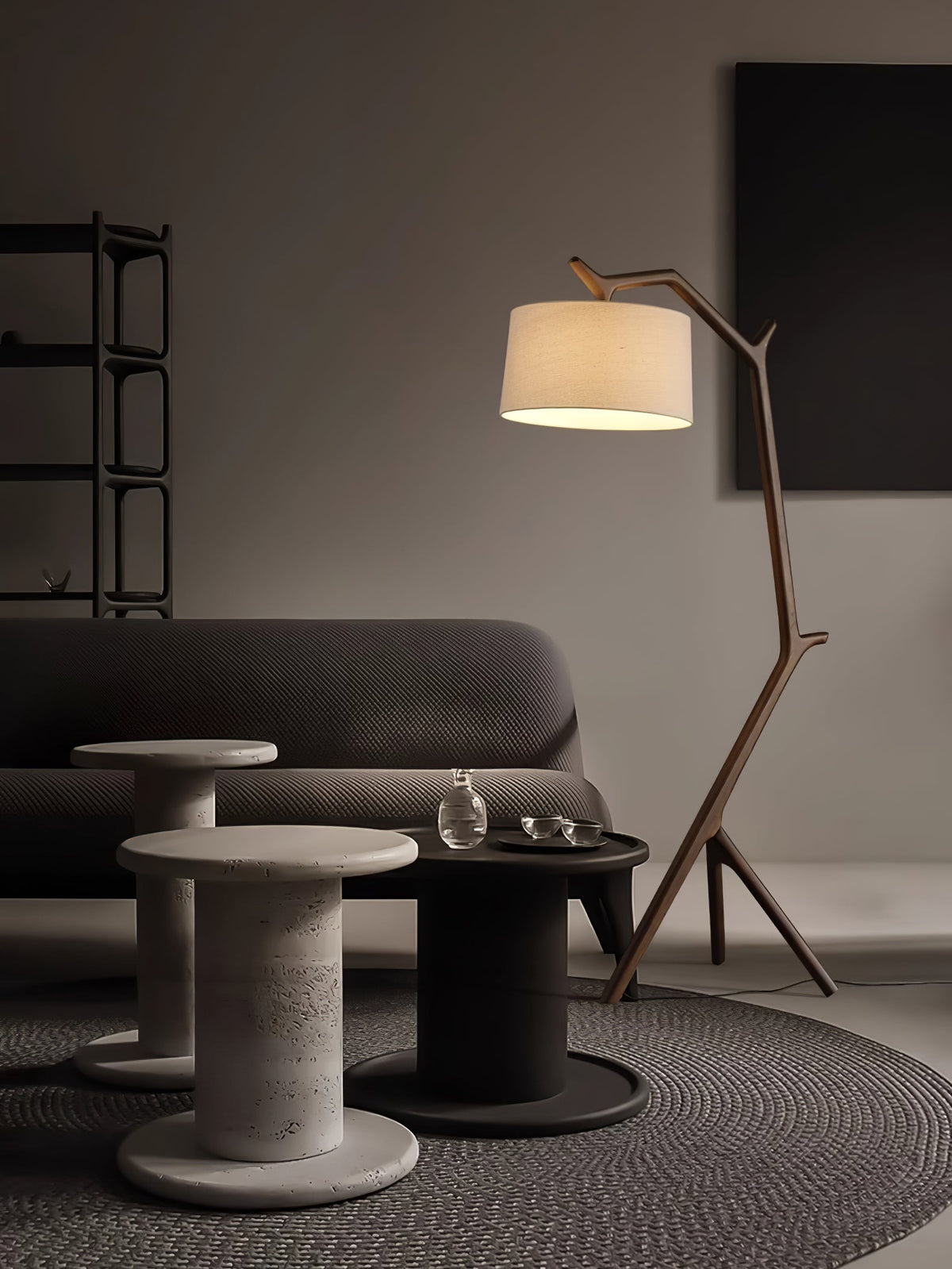 Ulmiril Rustic Houten vloerlamp