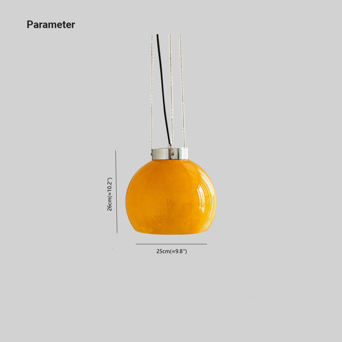 Hailie Design Bol LED Hanglamp Metaal/Glas Geel Slaapkamer/Woonkamer/Eetkamer