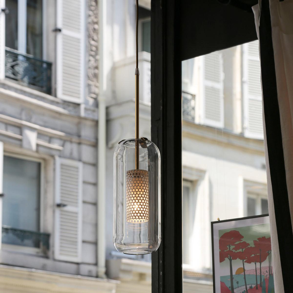 Sypharil Minimalistische hanglamp met glas