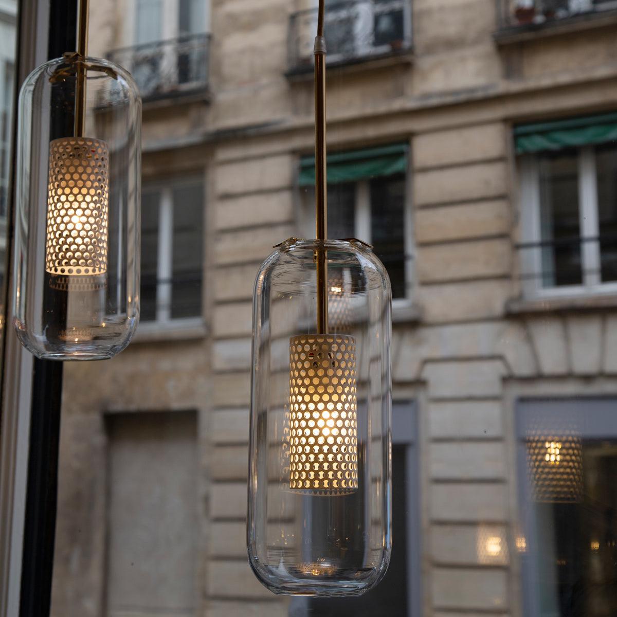 Sypharil Minimalistische hanglamp met glas